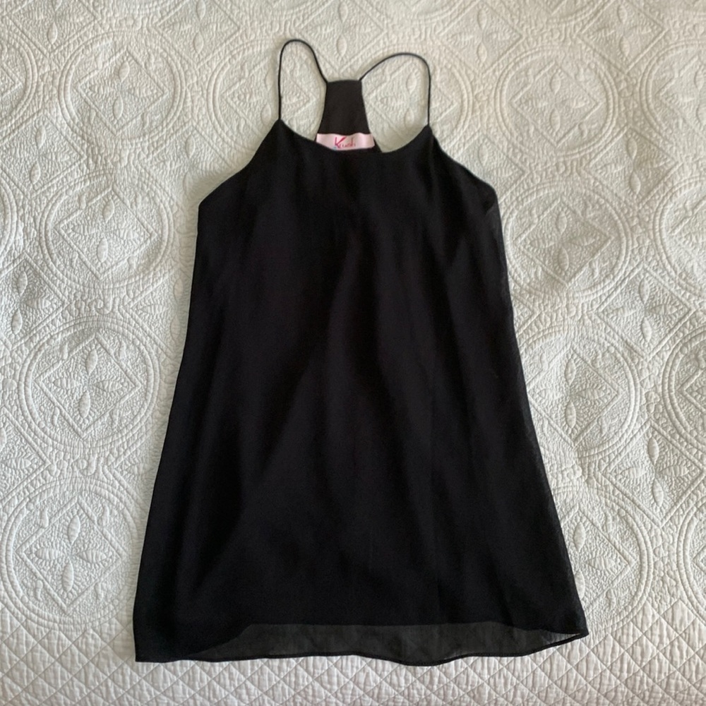Black tank top blouse